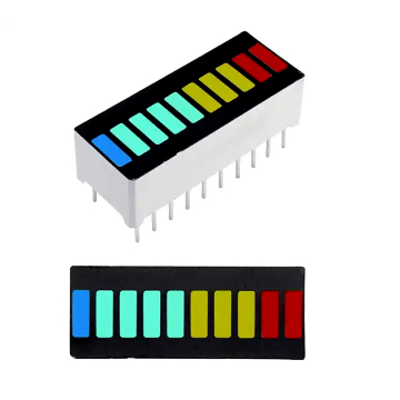 10 Segments 4 Colors Stripe Digital LED Battery Voltage Indicator 2R3Y4G1B Cathode in BD, Bangladesh by BDTronics