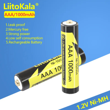 LiitoKala AAA NiMh 1.2V Original 1000mAh  Ni-10/AAA Rechargeable Battery in BD, Bangladesh by BDTronics