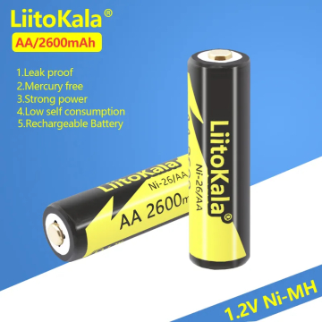 LiitoKala AA NiMh 1.2V Original 2600mAh Ni-26/AA Rechargeable Battery in BD, Bangladesh by BDTronics