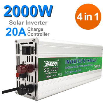 Jongfa 2000W Solar Inverter 12V DC to 220V AC with IPS function + 20A Battery Charger + USB (4 in 1) in BD, Bangladesh by BDTronics