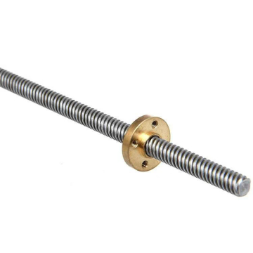 T8 Lead Screw Length 800mm Lead 8mm Pitch 2mm Thread Trapezoidal Rod with Brass Nut for CNC 3D Printer  in BD, Bangladesh by BDTronics