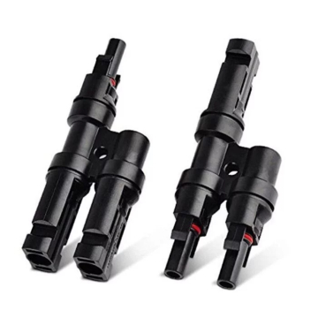 2-in-1 MC4 Solar Panel Branch Connector 4mm² Male+Female 2-way PV Jack Cable Accessories (1 Pair) in BD, Bangladesh by BDTronics