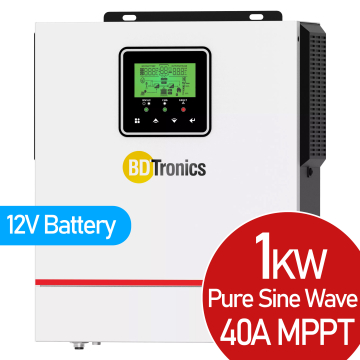 1250VA 1000W 12V Off-Grid Solar Inverter Pure Sine Wave Inverter 40A MPPT Solar Charge Controller IPS System in BD, Bangladesh by BDTronics