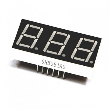Red 0.56 Inch 3 Digits 7 Segment LED Display Digital Tube (Common Anode) in BD, Bangladesh by BDTronics