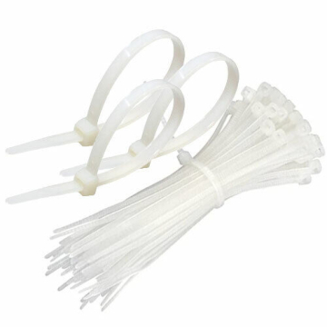 100mm White Color Plastic Cable Tie Zip Tie (10 Pcs) in BD, Bangladesh by BDTronics