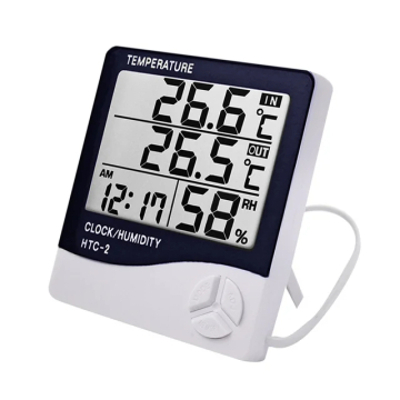 HTC-2 LCD Electronic Digital Clock Temperature Humidity Meter Thermometer Hygrometer in BD, Bangladesh by BDTronics