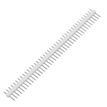 Male Pin Header Single Row 1x40 Pins 2.54mm Pitch Connector (White)  in BD, Bangladesh by BDTronics
