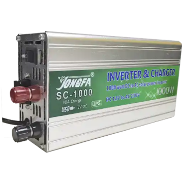 Jongfa 1000W Solar Inverter 12V DC to 220V AC with IPS function + 10A Battery Charger + USB (4 in 1) in BD, Bangladesh by BDTronics