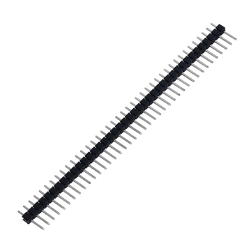 Male Pin Header Single Row 1x40 Pins 2.54mm Pitch Connector (Black) in BD, Bangladesh by BDTronics