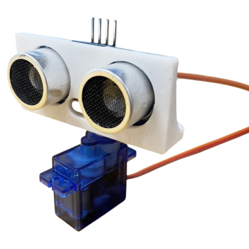 HC-SR04 Ultrasonic Sensor Plastic Mount for SG90 Servo in BD, Bangladesh by BDTronics