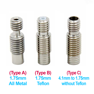 E3D V6 Stainless Steel Throat Pipe Nozzle Heat Break Hotend Parts for 1.75mm for 3D Printer Extruder in BD, Bangladesh by BDTronics