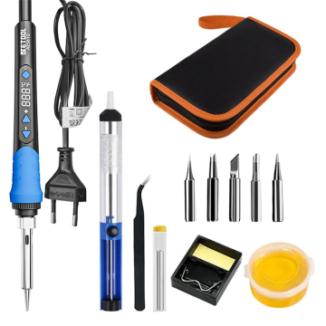68W 500℃ Digital Soldering Iron Kit Adjustable Temperature with LED Display ATETOOL AE561D  in BD, Bangladesh by BDTronics