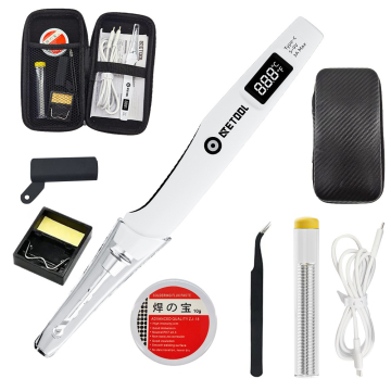 30W 450℃ USB-C Digital Soldering Iron Adjustable Temperature with C210 Integrated Active Tip ATETOOL AE730D in BD, Bangladesh by BDTronics