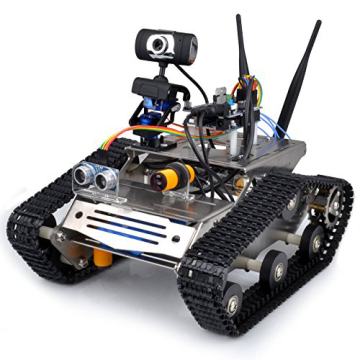 Wireless Wifi Caterpillar Smart Educational Robot Car Tank Kit for Arduino with HD Camera