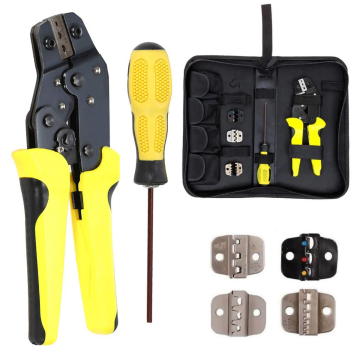 4 in 1 Professional Wire Crimper Pliers Terminal Ratchet Crimping Tool