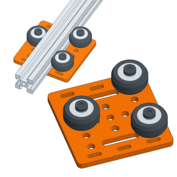 V-Slot Gantry Plate 66x66x4mm (ABS Plastic Parts) in BD, Bangladesh by BDTronics