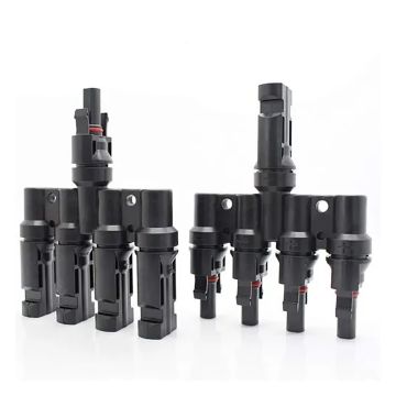 1 Pair 4-Way MC4 Male + Female M/F Connectors Set for PV Solar Panel Jack Cable Accessories