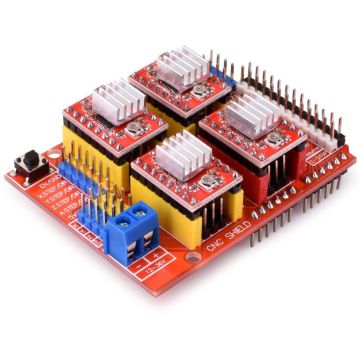 Arduino CNC Shield GRBL Controller V3 Expansion Board with 4pcs A4988 Driver 