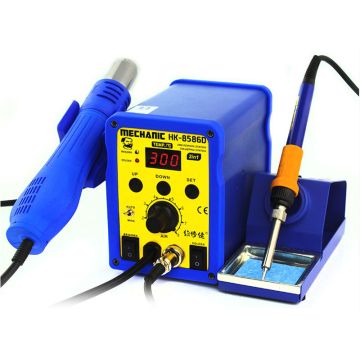 Mechanic HK-8586D 2 In 1 Hot Air Gun Soldering Desoldering Station SMD Rework Repair Tool