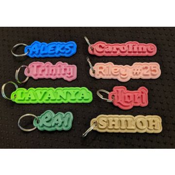 Custom 3D Printed Key Chain with Your Name