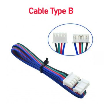 Pure Copper 1000mm Length Cable with JST Connector for NEMA 17 Stepper Motor