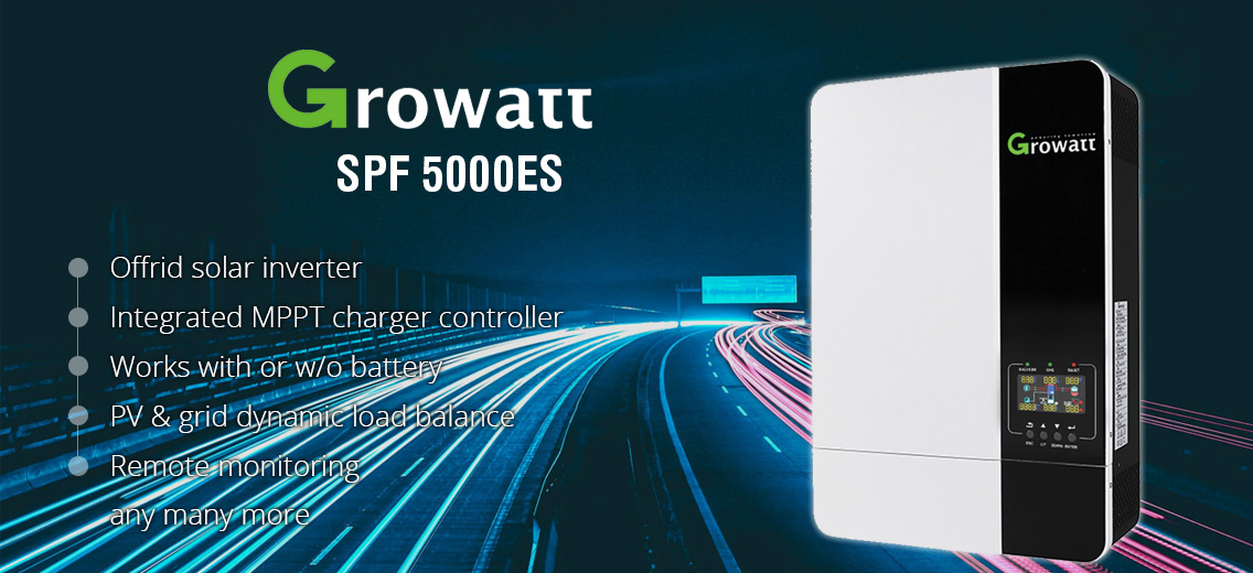 Best price Growatt SPF 5000ES 5KW and SRNE 3KW off-grid hybrid solar inverters in Bangladesh