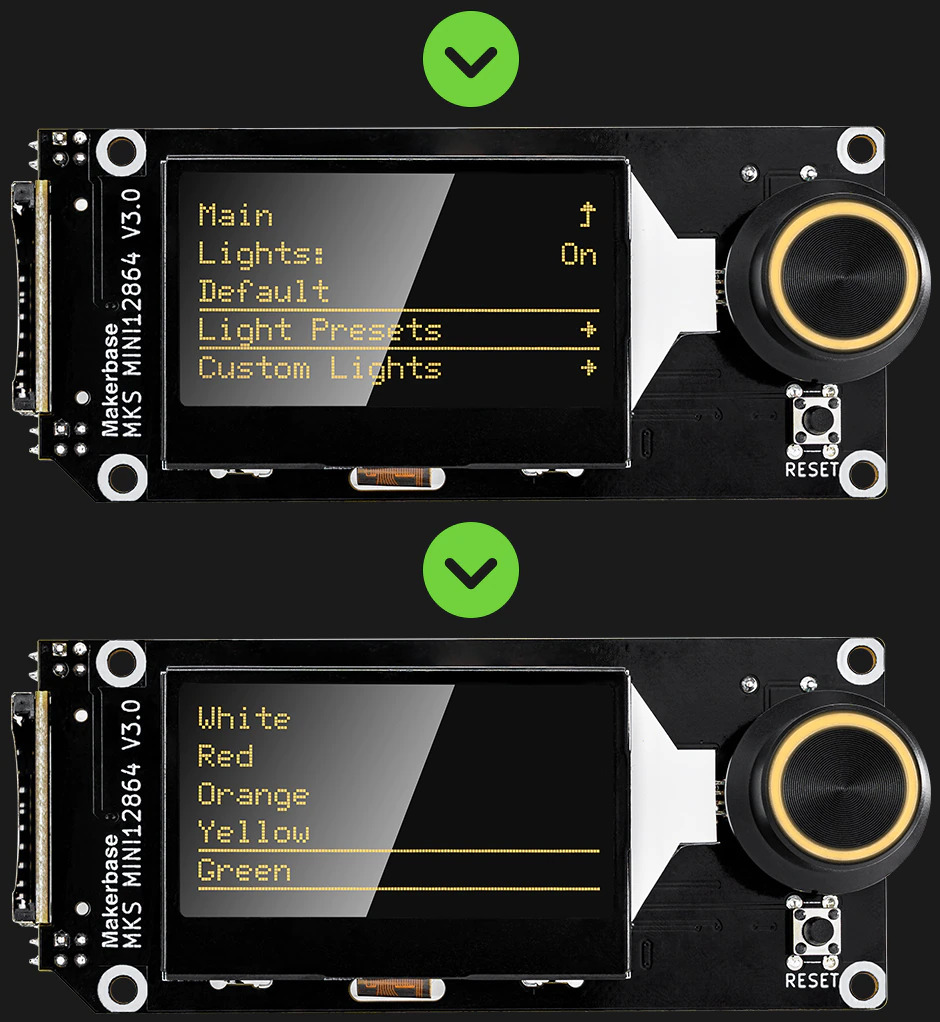 Makerbase MKS 12864 V3.0 Smart LCD with SD slot color setting page 2