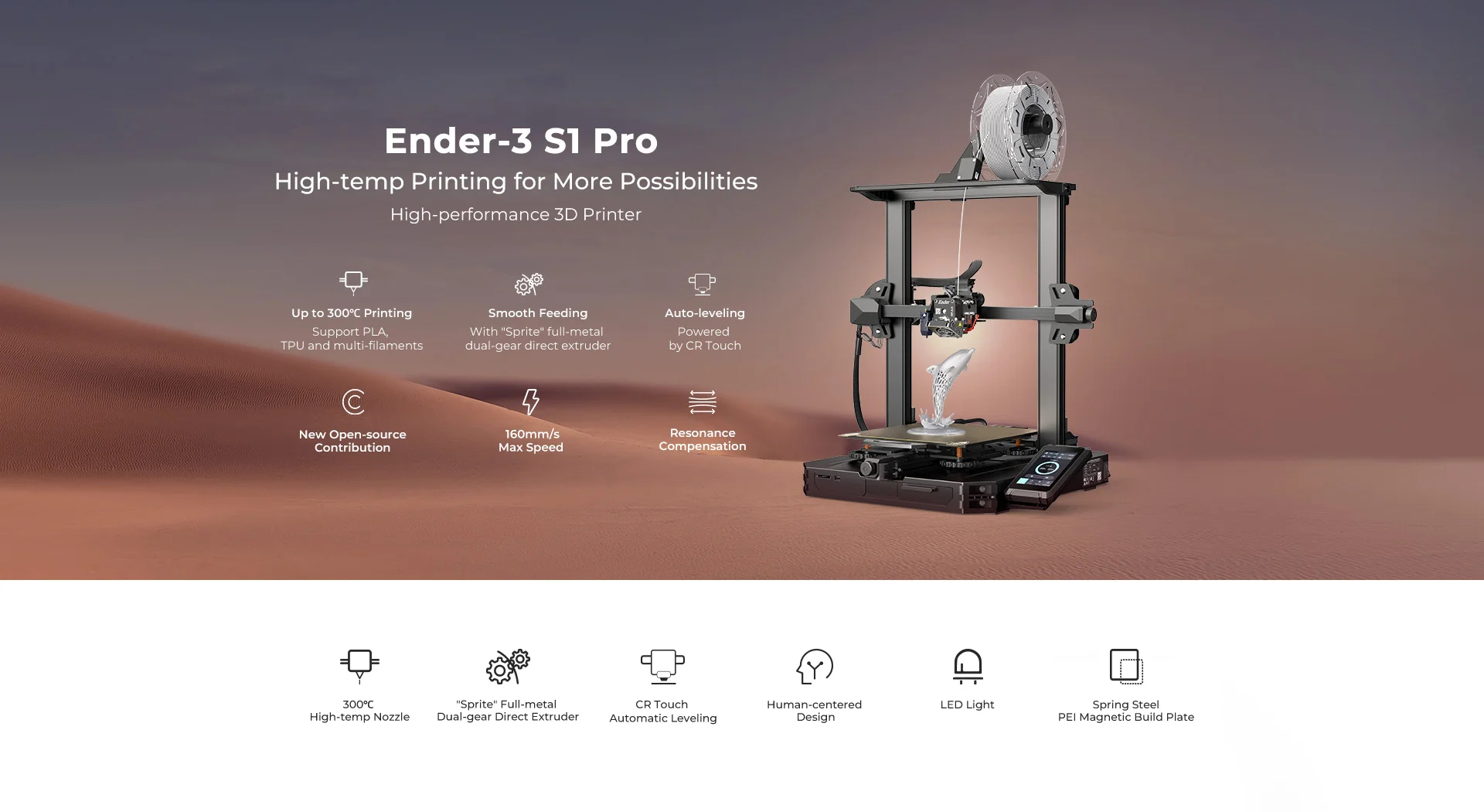Creality Ender-3 S1 Pro 3D Printer CR Touch Automatic Levelling  High-performance