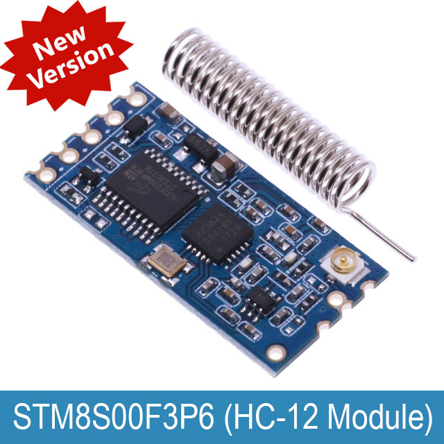 Modulo HC-12 SI4463 – Porta Seriale Wireless 433MHz Con Antenna, Fino A 1000m Di Portata