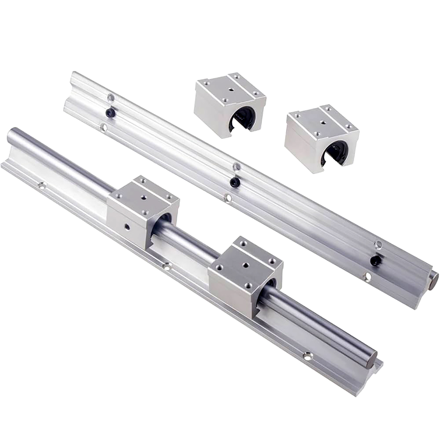 Cnc Machine SBR12 1000mm Linear Motion Rail Guide With 2 Bearing Blocks ...
